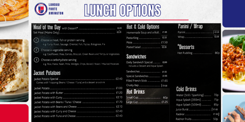 Canteen Lunch Menu Prices